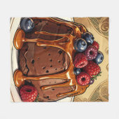 Ontaarde Chocolade Caramel Besjes Cake Fleece Deken (Voorkant (Horizontaal))