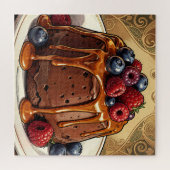 Ontaarde Chocolade Caramel Besjes Cake Legpuzzel (Horizontaal)