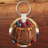 Ontaarde Chocolade Caramel Besjes Cake Sleutelhanger (Achterkant)