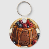 Ontaarde Chocolade Caramel Besjes Cake Sleutelhanger (Achterkant)