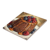 Ontaarde Chocolade Caramel Besjes Cake Tegeltje (Zijkant)