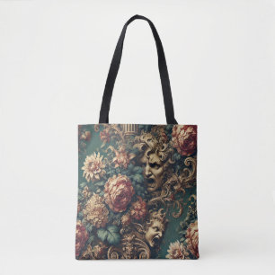 Ontaarde Decadentie – Gotische Victoriaanse Bloems Tote Bag