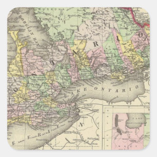 Ontario 2 vierkante sticker