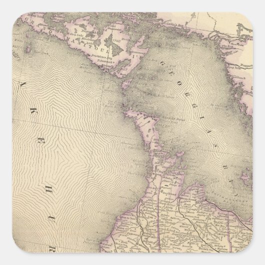 Ontario 3 vierkante sticker (Voorkant)