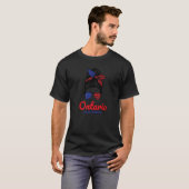 Ontario California Retro Messy Bun T-shirt (Voorkant volledig)