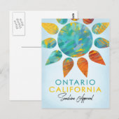Ontario California Sunshine Travel Briefkaart (Voorkant / Achterkant)