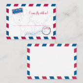 Ontario Canada Air Mail Zitplaatsen Kaart Wedding Plaatskaartje (Voorkant / Achterkant)