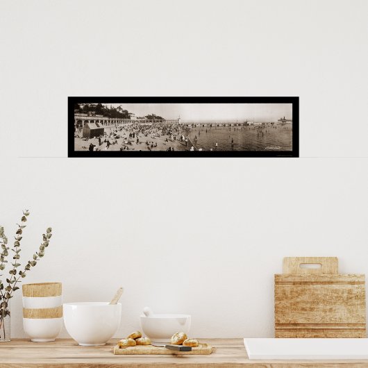 Ontario Canada Bathing Photo 1911 Poster (Keuken)