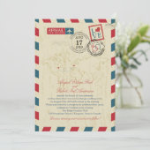 Ontario Canada & België  luchtpost bruiloft Kaart (Staand voorkant)