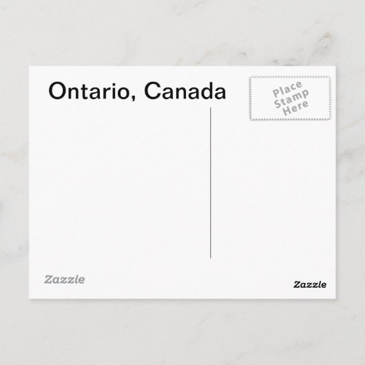 Ontario, Canada Briefkaart (Achterkant)