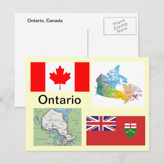 Ontario Canada Briefkaart (Voorkant / Achterkant)