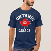 Ontario Canada Est.1867 Patriotic T Shirt (Voorkant)