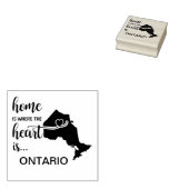 Ontario Canada Home is waar het hart ligt Rubberstempel (Gestempeld)