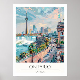 Ontario Canada Kunst Illustratie Reizen Poster