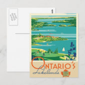Ontario Canada meren oud briefkaart (Voorkant / Achterkant)