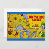 Ontario Canada Retro Ansichtkaart Briefkaart (Voorkant / Achterkant)