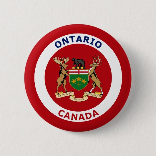 ONTARIO, CANADA RONDE BUTTON 5,7 CM (Voorkant)
