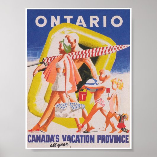 Ontario Canada Vintage Travel Poster (Voorkant)