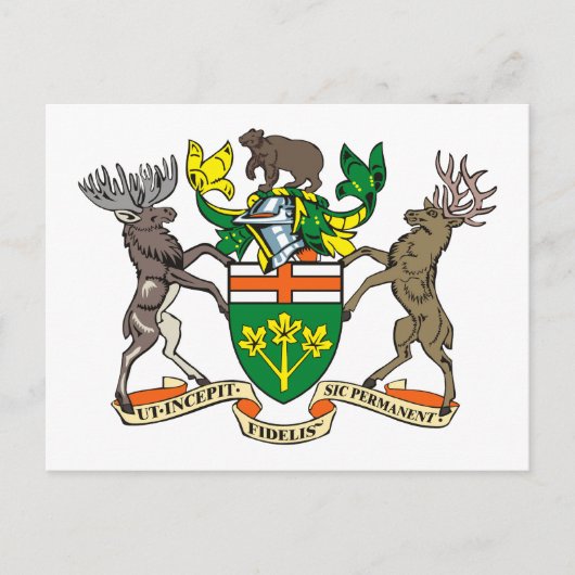 Ontario Coat of Arms Briefkaart (Voorkant)
