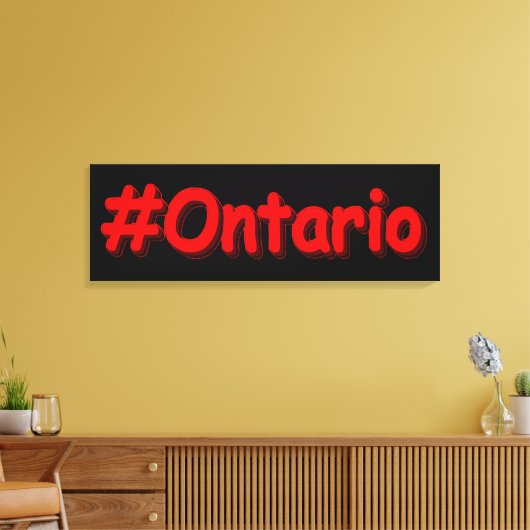 "#Ontario " Cute Design. Bestel nu Canvas Afdruk (Insitu (Woonkamer))