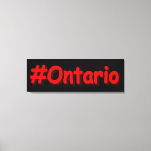 "#Ontario " Cute Design. Bestel nu Canvas Afdruk