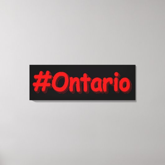 "#Ontario " Cute Design. Bestel nu Canvas Afdruk (Voorkant)