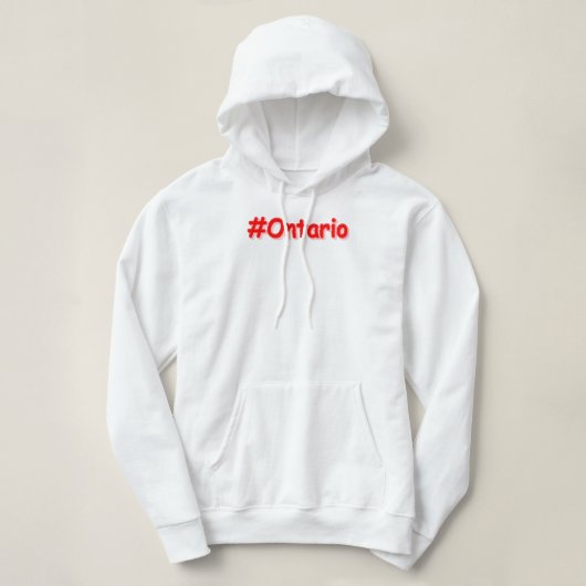 "#Ontario " Cute Design. Bestel nu Hoodie (Design voorkant)