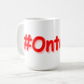 "#Ontario " Cute Design. Bestel nu Koffiemok (Voorkant links)