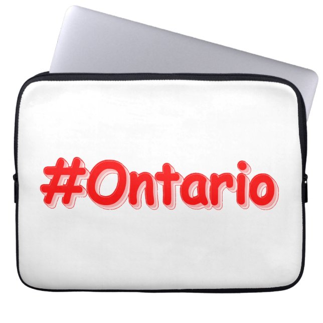 "#Ontario " Cute Design. Bestel nu Laptop Sleeve (Voorkant)
