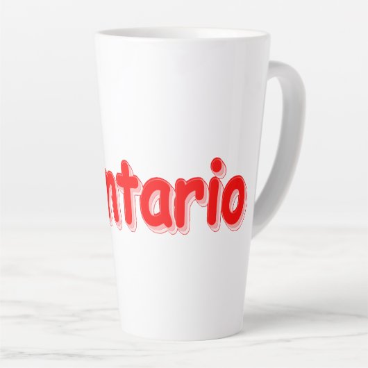 "#Ontario " Cute Design. Bestel nu Latte Mok (Rechterhoek)