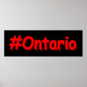 "#Ontario " Cute Design. Bestel nu Poster (Voorkant)
