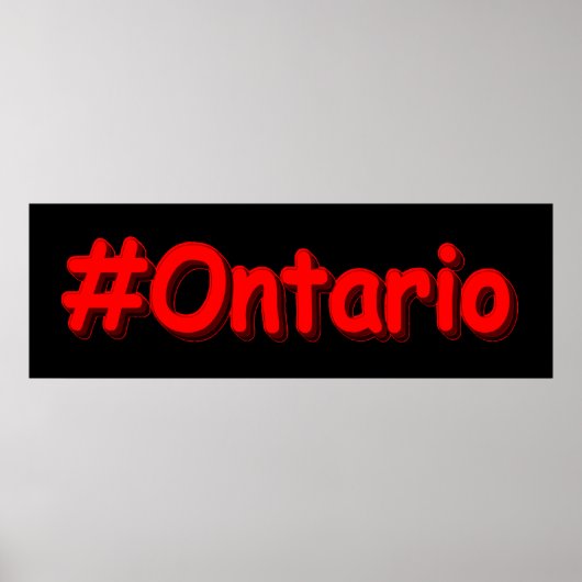 "#Ontario " Cute Design. Bestel nu Poster (Voorkant)