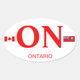 Ontario* Euro-stijl ovale sticker