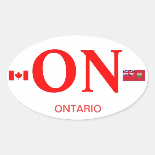 Ontario* Euro-stijl ovale sticker (Voorkant)