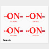 Ontario* Euro-stijl ovale sticker (Vel)