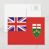 Ontario Flag Briefkaart (Voorkant / Achterkant)