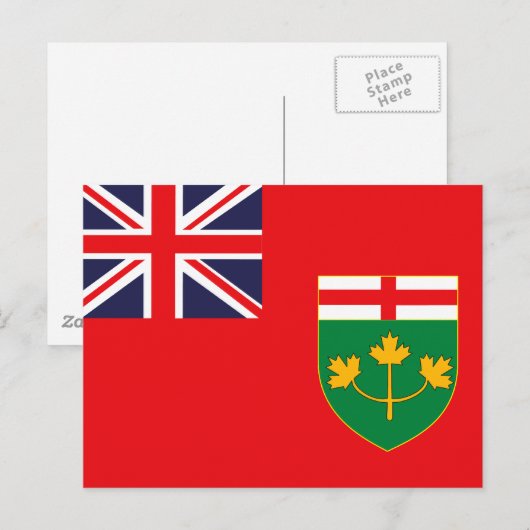 ONTARIO FLAG BRIEFKAART (Voorkant / Achterkant)