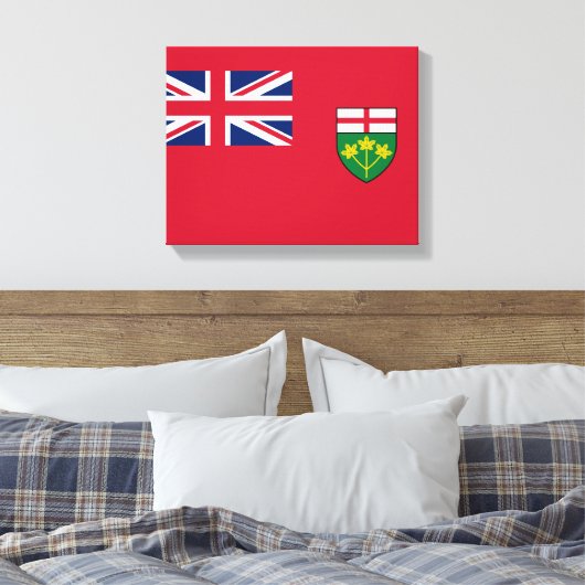 Ontario Flag Canvas Afdruk (Insitu (Slaapkamer))