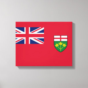 Ontario Flag Canvas Afdruk