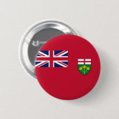 Ontario Flag Ronde Button 5,7 Cm (Voorkant /achterkant)