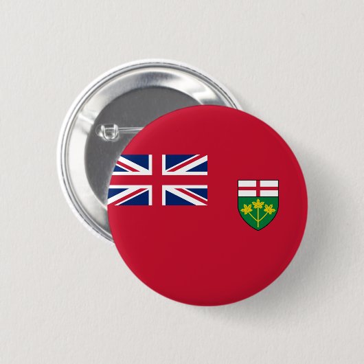 Ontario Flag Ronde Button 5,7 Cm (Voorkant /achterkant)