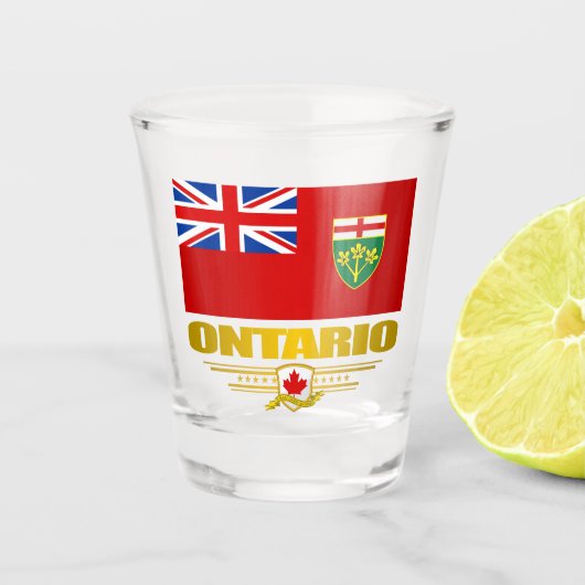 Ontario Flag Shot Glas (Voorkant)