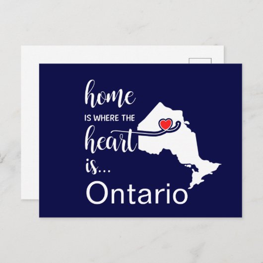 Ontario Home is waar het hart ligt Briefkaart (Voorkant / Achterkant)