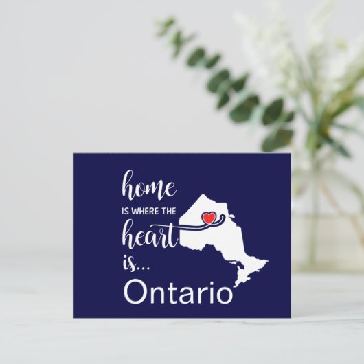 Ontario Home is waar het hart ligt Briefkaart (Staand voorkant)