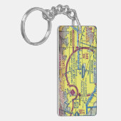 Ontario Intl. Luchthavendiagram/taxisdiagram Sleutelhanger (Voorkant Links)