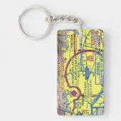 Ontario Intl. Luchthavendiagram/taxisdiagram Sleutelhanger (Voorkant)