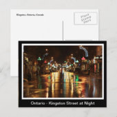 Ontario, Kingstonstraat 's nachts Briefkaart (Voorkant / Achterkant)