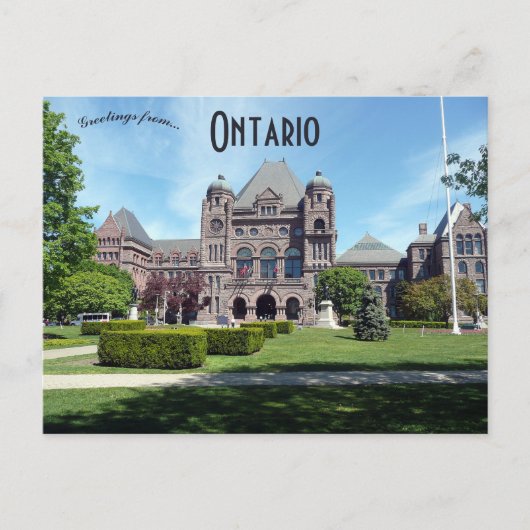 Ontario Legislative Building Ontario Canada Briefkaart (Voorkant)