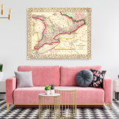 Ontario Map door Mitchell Canvas Afdruk (Insitu (Woonkamer))