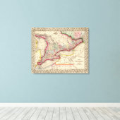 Ontario Map door Mitchell Canvas Afdruk (Insitu (Houten vloer))